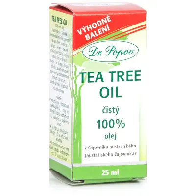 Dr. Popov Tea Tree Oil 100 % ulei din arbore de ceai, presat la rece cu efect antiseptic 25 ml