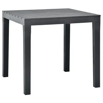 vidaXL Masă de grădină, antracit, 78 x 78 x 72 cm, plastic