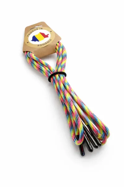 Sireturi Incaltaminte Paracord 550 Trekker Mirage Dungi Luminoase/ Light Stripes Drop Zone - 180 CM