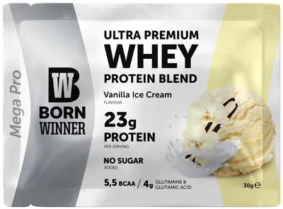 Whey Protein Blend, vanilie înghețată, 30 g, Born Winner