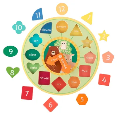 Jucărie din lemn Orange Tree Toys - Ceas sorter
