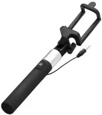 Selfie Stick M-Life Universal ML0698, cu fir, declansator pe maner (Negru/Argintiu)