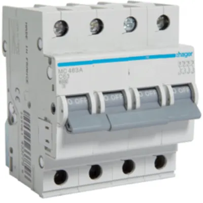 Disjunctor 4P, 63A, 6kA, C, 4M