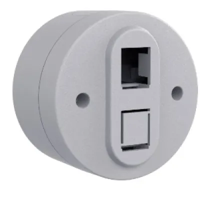 Priza Date fara mufa PT xOne Ovivo OV00909, 10A, 250V, IP54, gri