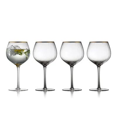 Set 4 pahare pentru gin & tonic Lyngby Glas Palermo, 650 ml