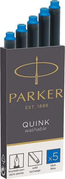 Set rezerve Parker Z11 - Pentru stilou, 5 buc., albastru deschis