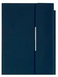 Agenda din piele cu capac magnetic Lemax Velvet A5 - Albastru-inchis