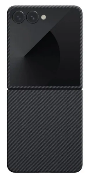 Husă Pitaka - Ultra Slim, Galaxy Z Flip 7, negru/gri