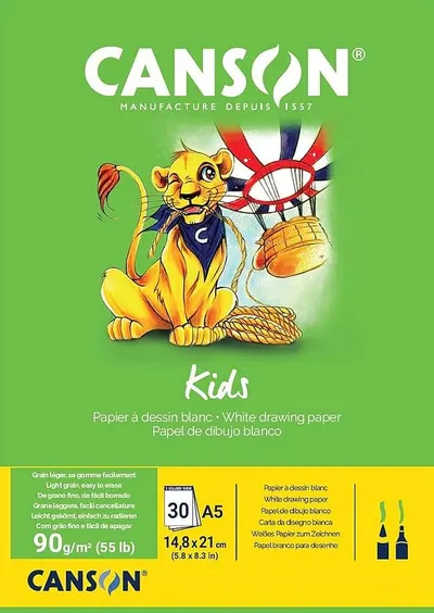 Carnet de schițe Canson Kids - A4, 30 foi