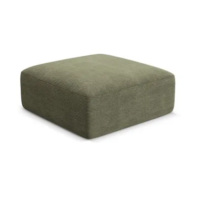 Taburet verde cu tapițerie din catifea reiată Campi – Cosmopolitan Design