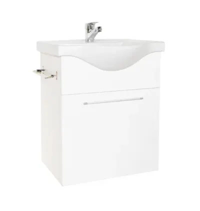 Set Baza si Lavoar seria 130, suspendata, 55 cm, alb
