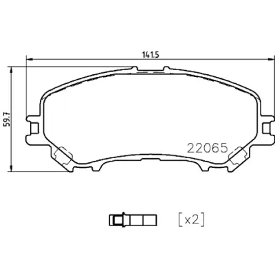 Set placute frana, frana disc BREMBO P 56 099