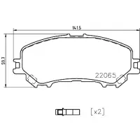 Set placute frana, frana disc BREMBO P 56 099