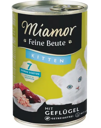 MIAMOR Feine Beute Kitten Poultry cu pasari pentru pisoi 12x400g