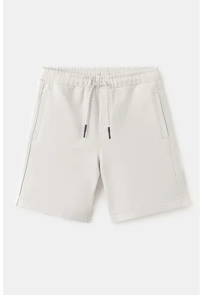 Pantaloni scurti cu snur - Alb murdar