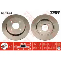 Disc frana TRW DF1654