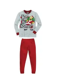 Pijama de bumbac 8518 - Rosu/Gri