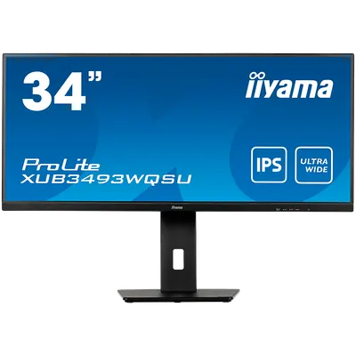 IIYAMA Monitor LED XUB3493WQSU-B5 34” IPS 3440 x 1440 @75Hz 21:9, 400 cd/m², 4ms, HDMI, DP, USB, height, swivel, tilt