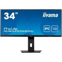 IIYAMA Monitor LED XUB3493WQSU-B5 34” IPS 3440 x 1440 @75Hz 21:9, 400 cd/m², 4ms, HDMI, DP, USB, height, swivel, tilt,