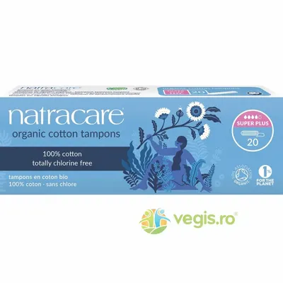 Tampoane din Bumbac Organic Super Plus 20buc