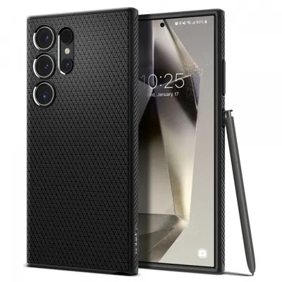 Husa pentru Samsung Galaxy S24 Ultra S928, Spigen, Liquid Air, Neagra ACS07287