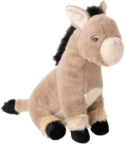 Jucărie de pluș Amek Toys - Măgăruș așezat, 32 cm