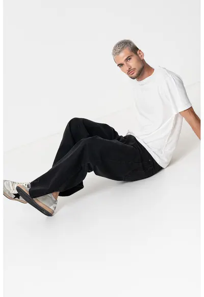 Blugi relaxed fit Mason - Negru stins