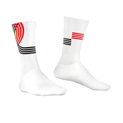 Cycling Socks Summer Technical Unisex - Official Team Belgium White