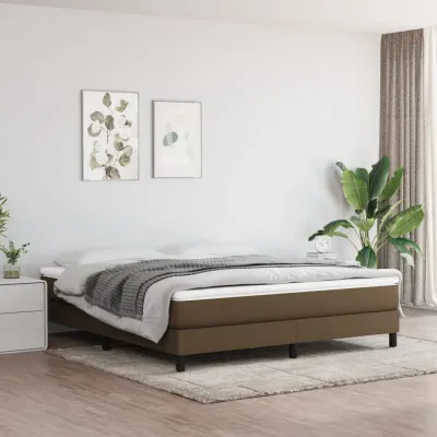 vidaXL Saltea cu arcuri buzunar, fermitate medie, maro închis, 160x200x20 cm, textil