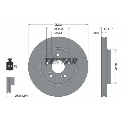 Disc frana TEXTAR 92184803