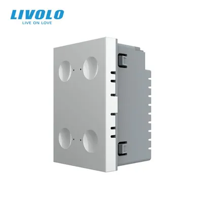Modul intrerupator cvadruplu tactil, control telecomanda RF, standard italian, 3M Gri