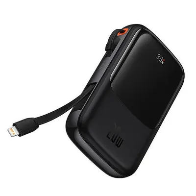 Powerbank Baseus 10000 mAh 20W cablu Lightning încorporat