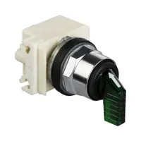 Selector Luminos Ø 30 - Verde - 3 Pozitii Cu Revenire La Centru