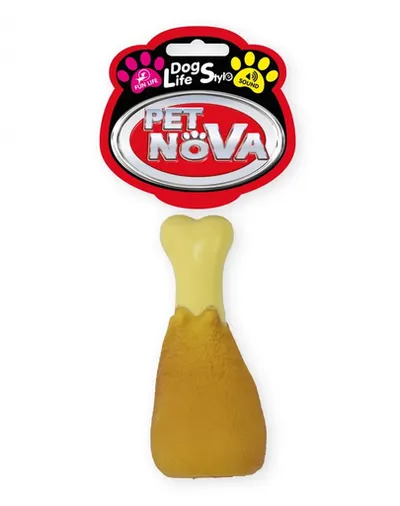 PET NOVA DOG LIFE STYLE Jucarie din cauciuc pentru caini, copan de gaina 13cm