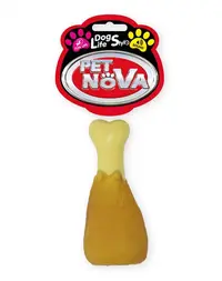 PET NOVA DOG LIFE STYLE Jucarie din cauciuc pentru caini, copan de gaina 13cm