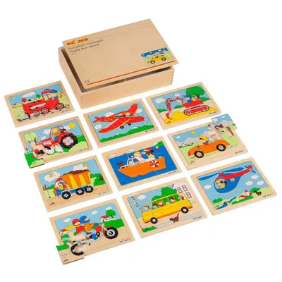 Cutie cu 10 puzzle – Vehicule
