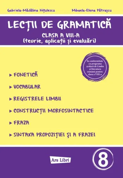 Lecții de gramatică - clasa a VIII-a - Paperback brosat