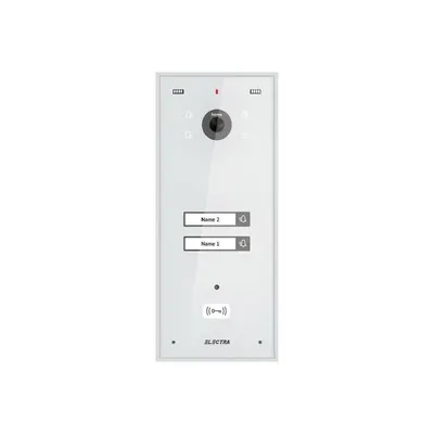 Videointerfon de exterior Electra VPH.02S03.ELWTL, 2 familii, alb, montaj aparent