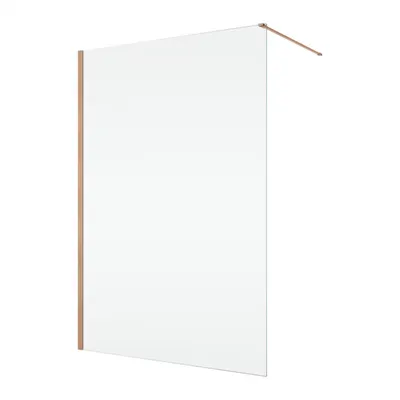 Paravan dus sticla walk-in 120x200 cm cupru periat, sticla 8 mm, Ronal Easy D40
