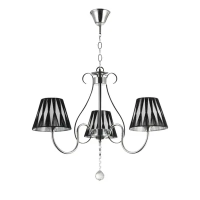 Candelabru York Crom+Negru+Alb 3xE27 60W