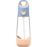 b.box Bottle with Straw biberon cu pai Peach 1 buc