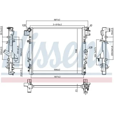 Radiator, racire motor NISSENS 61037