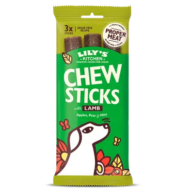 Lily's Kitchen Chew Sticks With Lamb For Dogs, 3x120 g