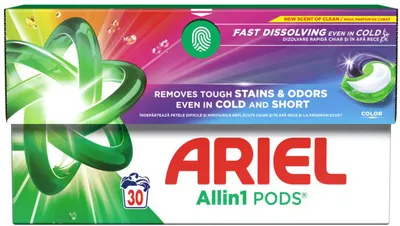 Capsule de rufe Ariel - Color, All in One Pods, 30 spălări