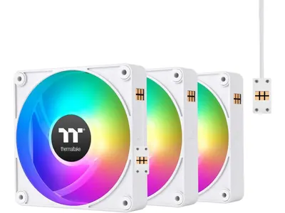 Ventilatoare Thermaltake - CT140 EX Reverse ARGB, 140 mm, 94.95 CFM, 3 bucăți, albe