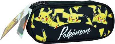 Neceser oval GIM Pokemon - Pikachu, 2 fermoare