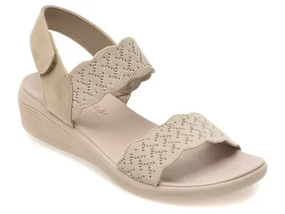 Sandale SKECHERS gri, ARYA, din material textil
