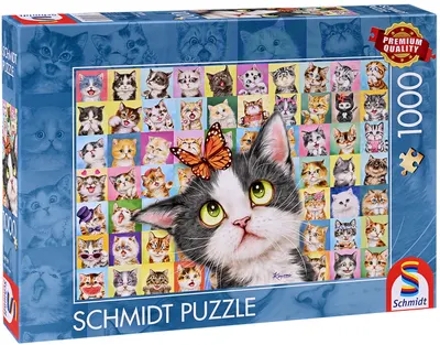 Puzzle Schmidt din 1000 de piese - Față de pisică