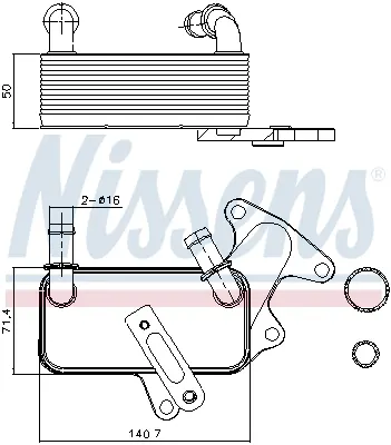 Radiator ulei termoflot potrivit VW JETTA IV 1.8 2.5 04.10