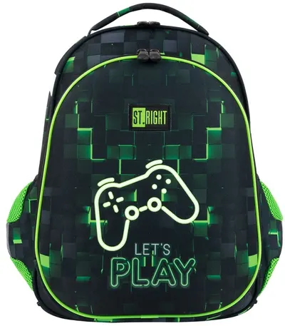 Ghiozdan școlar ergonomic St. Right Dark Game - Cu 1 comapartiment